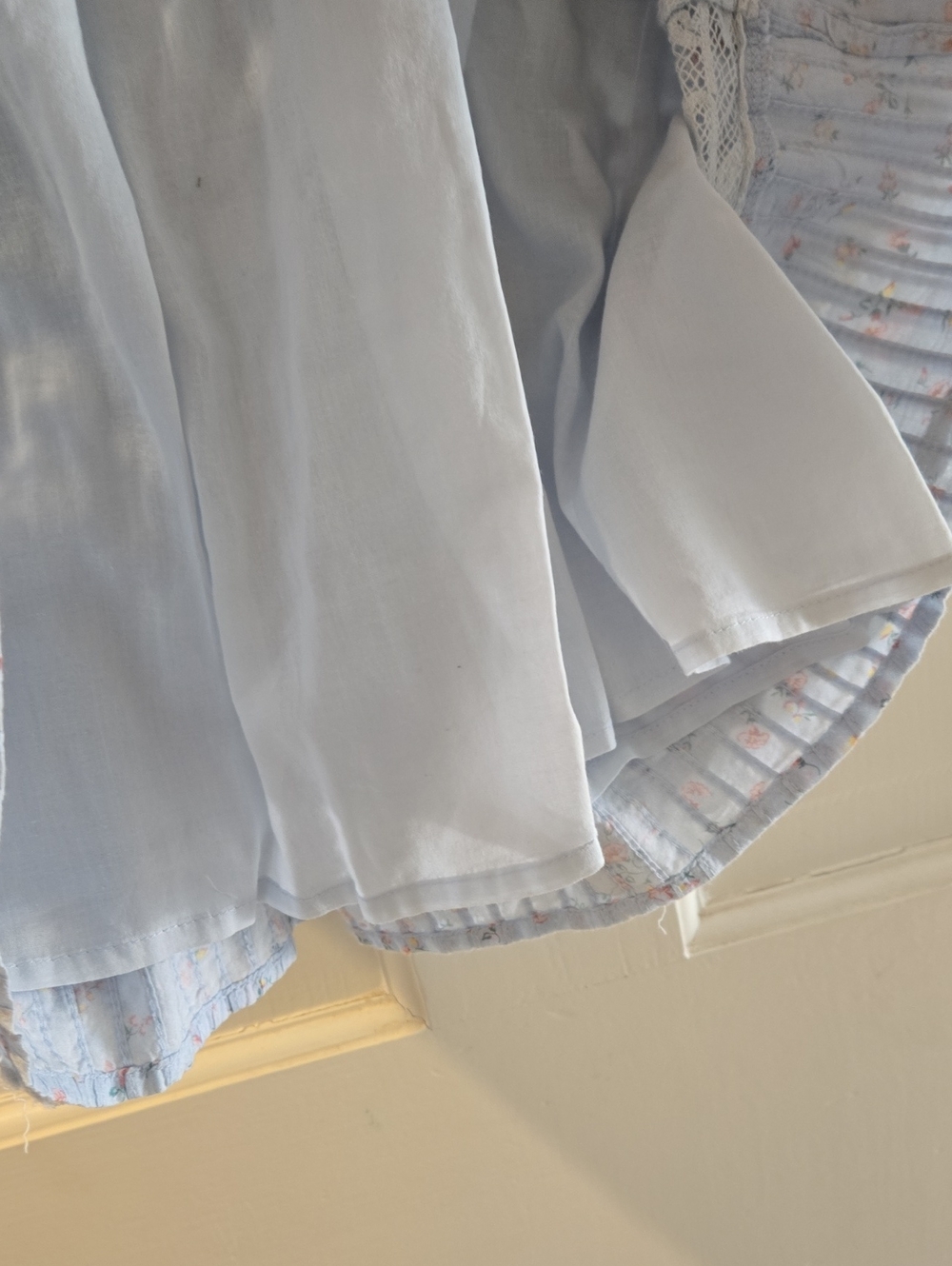 LoveShackFancy Powder Blue Ruffle Mini Dress - Picture 5 of 7